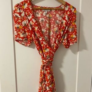 & Other Stories red floral wrap dress